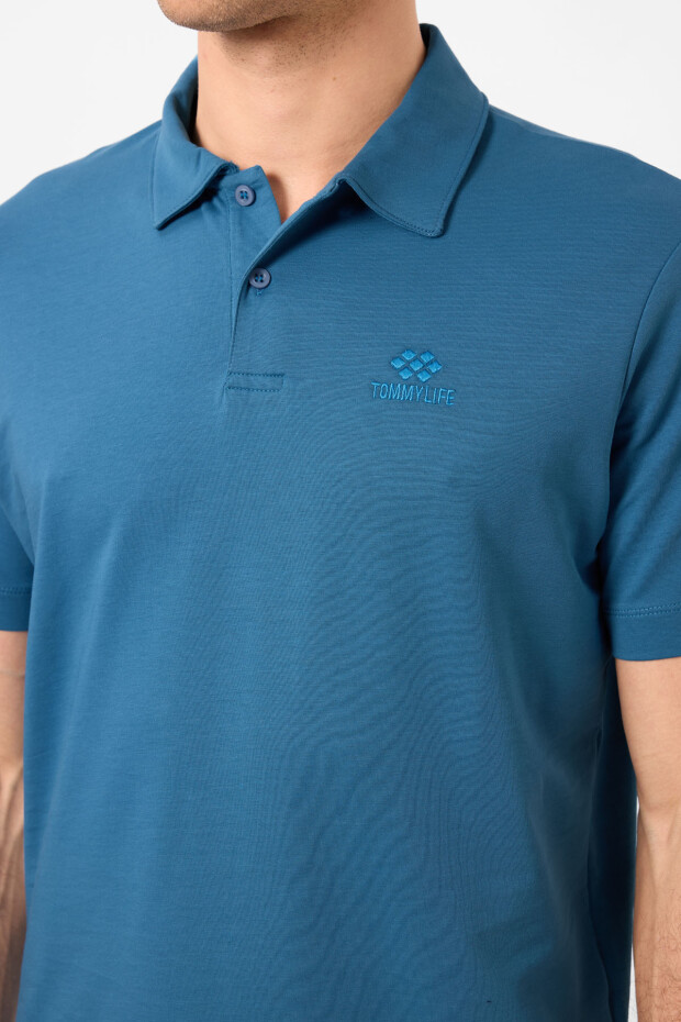 Saks Standart Kalıp Basic Polo Yaka Erkek T-Shirt - 87748 - 5
