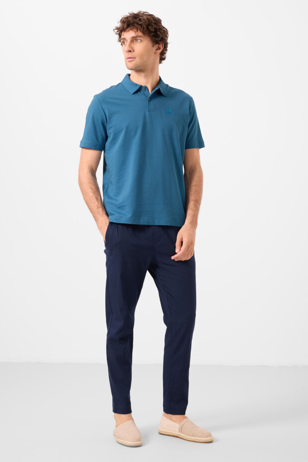Saks Standart Kalıp Basic Polo Yaka Erkek T-Shirt - 87748 - 2