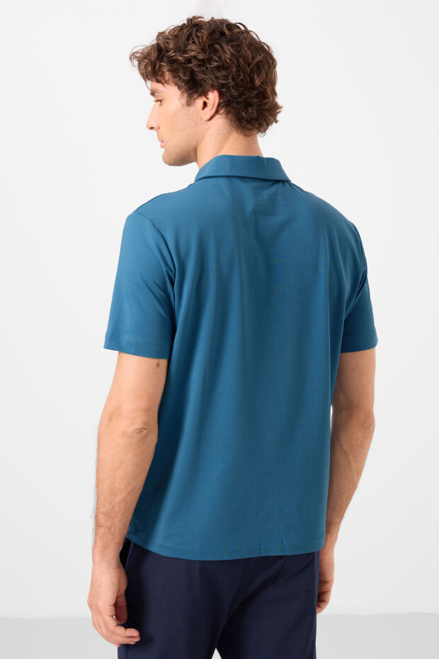 Saks Standart Kalıp Basic Polo Yaka Erkek T-Shirt - 87748 - 4
