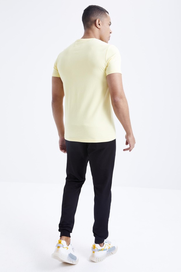 Tommy Life Sarı - Siyah Baskı Detaylı O Yaka Standart Kalıp Manşetli Erkek Eşofman Takım - 85174. 5 Tommy Life Sarı - Siyah Baskı Detaylı O Yaka Standart Kalıp Manşetli Erkek Eşofman Takım - 85174. 5