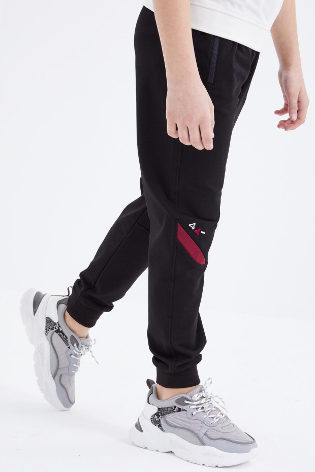 Tommy Life Siyah Bağcıklı Fermuar Cepli Jogger Erkek Çocuk Eşofman Alt - 10815. 2 Tommy Life Siyah Bağcıklı Fermuar Cepli Jogger Erkek Çocuk Eşofman Alt - 10815. 2