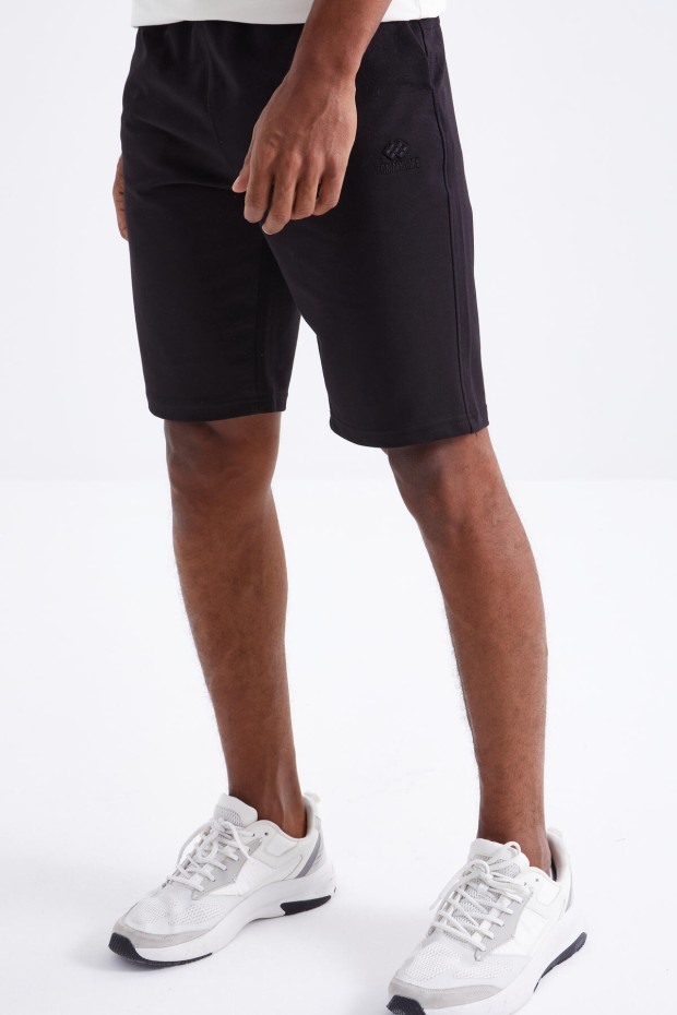 Tommy Life Siyah Bağcıklı Standart Kalıp Basic Erkek Şort - 81212. 2 Tommy Life Siyah Bağcıklı Standart Kalıp Basic Erkek Şort - 81212. 2