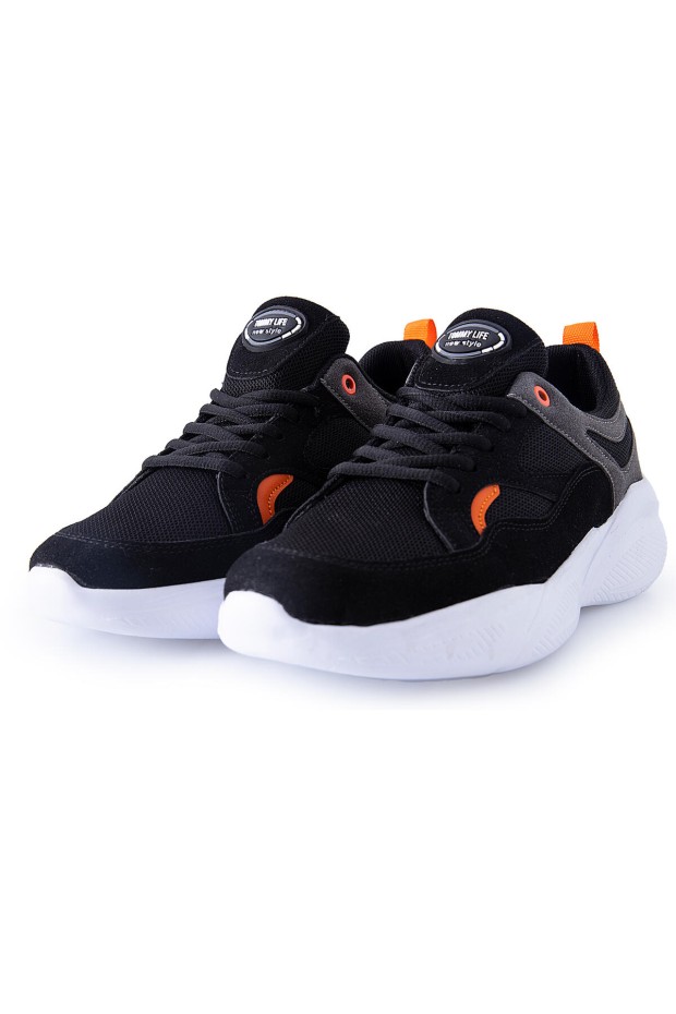 Tommy Life Siyah Çift Renkli Bağcıklı Yüksek Taban Erkek Spor Ayakkabı - 89097. 2 Tommy Life Siyah Çift Renkli Bağcıklı Yüksek Taban Erkek Spor Ayakkabı - 89097. 2