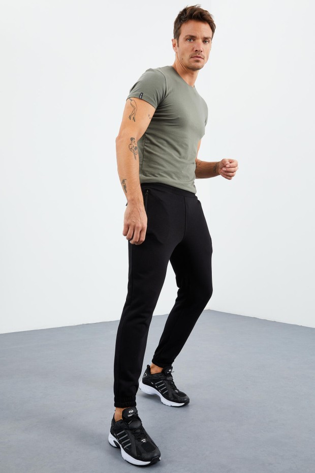 Tommy Life Siyah Fermuar Cepli Jogger Rahat Form Erkek Eşofman Alt - 84856. 7 Tommy Life Siyah Fermuar Cepli Jogger Rahat Form Erkek Eşofman Alt - 84856. 7