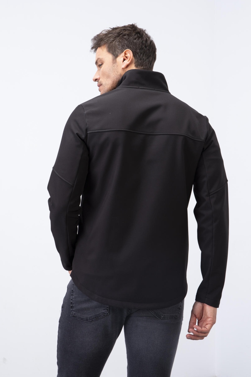 Tommy Life Siyah Fermuarlı Dik Yaka Su ve Rüzgar Geçirmez Softshell Erkek Mont - 88050. 8 Tommy Life Siyah Fermuarlı Dik Yaka Su ve Rüzgar Geçirmez Softshell Erkek Mont - 88050. 8