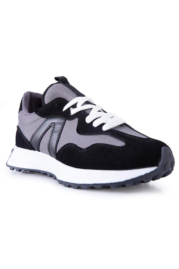 Tommy Life Siyah Mantar Topuk Detaylı Bağcıklı Erkek Spor Ayakkabı - 89095. 5 Tommy Life Siyah Mantar Topuk Detaylı Bağcıklı Erkek Spor Ayakkabı - 89095. 5