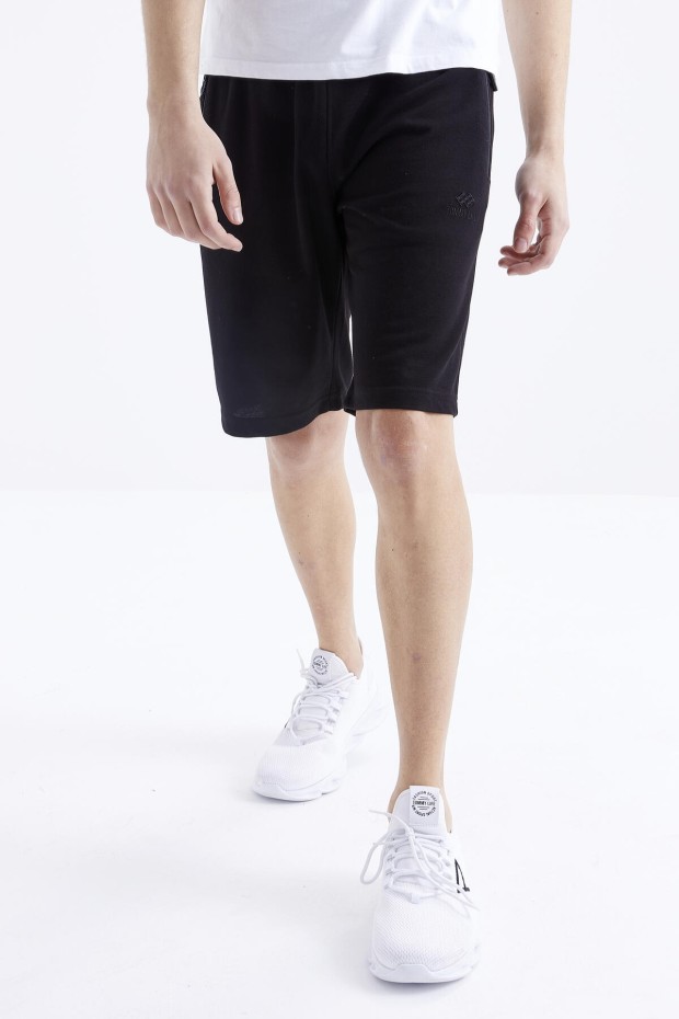 Tommy Life Siyah Fermuar Cepli Bağcıklı Standart Kalıp Erkek Şort - 81210. 8 Tommy Life Siyah Fermuar Cepli Bağcıklı Standart Kalıp Erkek Şort - 81210. 8