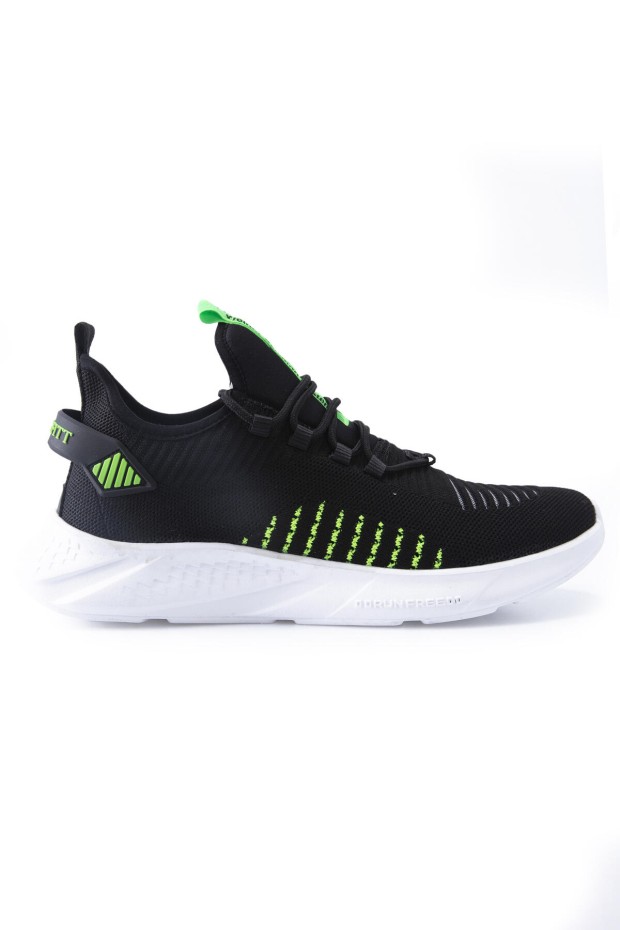 Tommy Life Siyah - Yesıl Lastik Bağcıklı Çizgi Detaylı Yüksek Taban Erkek Spor Ayakkabı - 89067. 1 Tommy Life Siyah - Yesıl Lastik Bağcıklı Çizgi Detaylı Yüksek Taban Erkek Spor Ayakkabı - 89067. 1