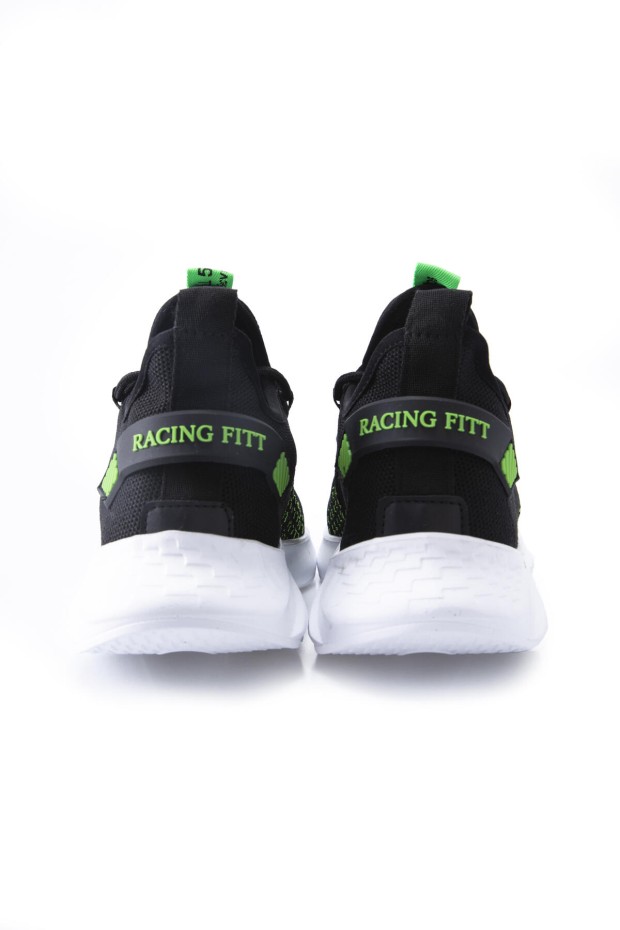 Tommy Life Siyah - Yesıl Lastik Bağcıklı Çizgi Detaylı Yüksek Taban Erkek Spor Ayakkabı - 89067. 7 Tommy Life Siyah - Yesıl Lastik Bağcıklı Çizgi Detaylı Yüksek Taban Erkek Spor Ayakkabı - 89067. 7