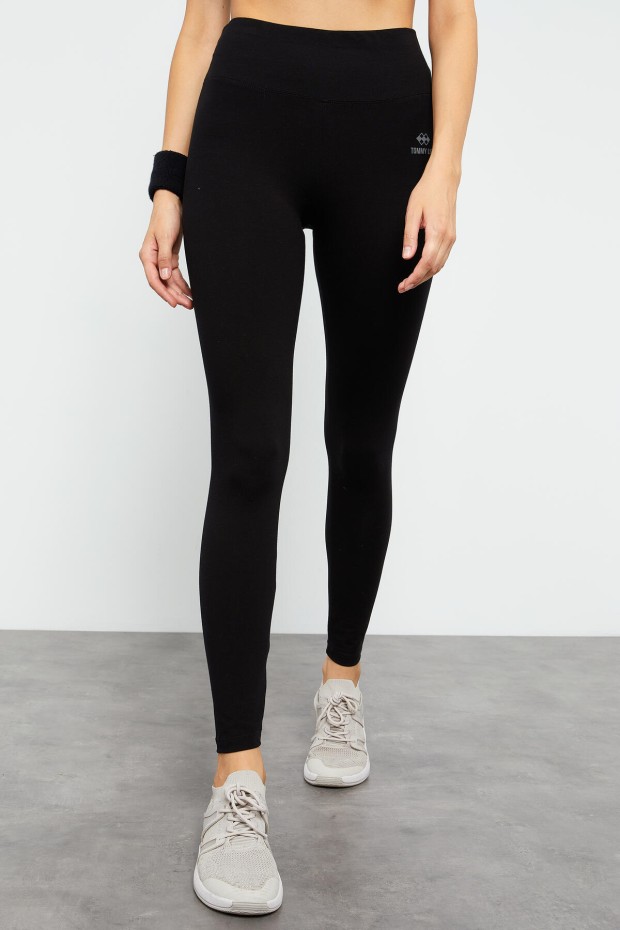 Siyah Yüksek Bel Toparlayıcı Slim Fit Dar Paça Kadın Tayt - 94011 - 8
