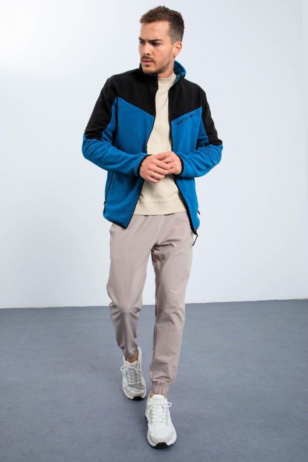 Tommy Life Zümrüt İki Renkli Fermuarlı Dik Yaka Standart Kalıp Erkek Sweatshirt Polar - 87994. 6 Tommy Life Zümrüt İki Renkli Fermuarlı Dik Yaka Standart Kalıp Erkek Sweatshirt Polar - 87994. 6
