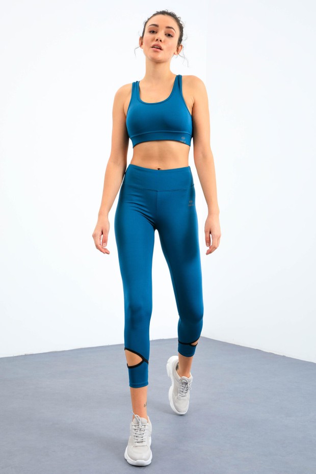 Tommy Life Zümrüt Bilekleri Pencereli Yüksel Bel Slim Fit Dar Paça Kadın Tayt - 94610. 3 Tommy Life Zümrüt Bilekleri Pencereli Yüksel Bel Slim Fit Dar Paça Kadın Tayt - 94610. 3