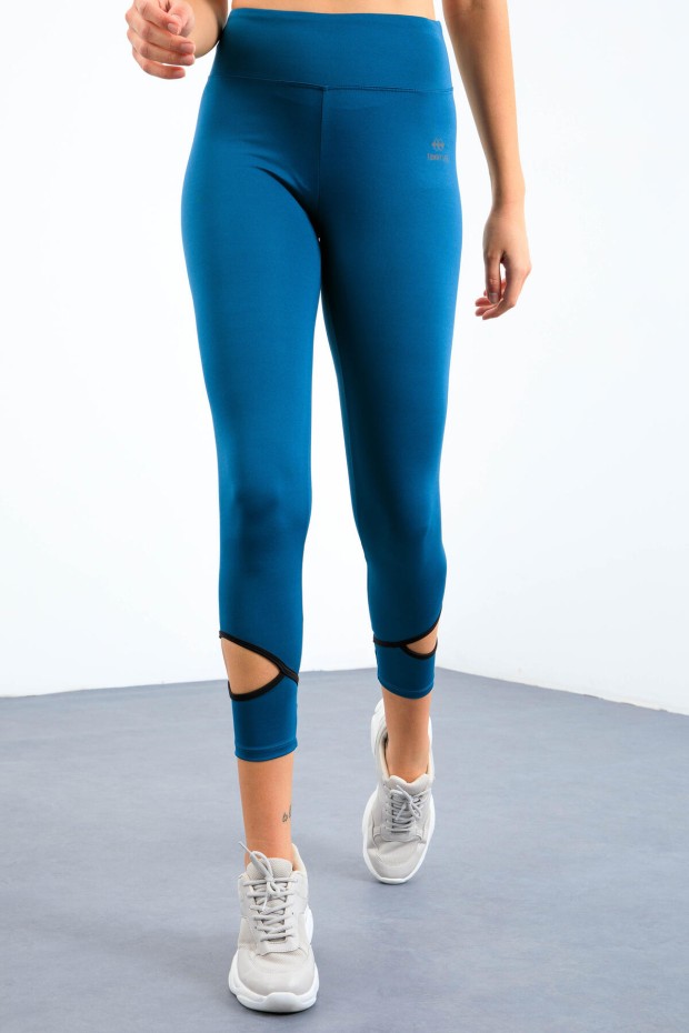 Tommy Life Zümrüt Bilekleri Pencereli Yüksel Bel Slim Fit Dar Paça Kadın Tayt - 94610. 4 Tommy Life Zümrüt Bilekleri Pencereli Yüksel Bel Slim Fit Dar Paça Kadın Tayt - 94610. 4