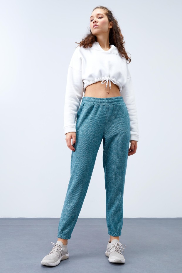 Tommy Life Zümrüt Cepli Bağcıklı Jogger Rahat Form Selanik Kadın Eşofman Alt - 94615. 3 Tommy Life Zümrüt Cepli Bağcıklı Jogger Rahat Form Selanik Kadın Eşofman Alt - 94615. 3