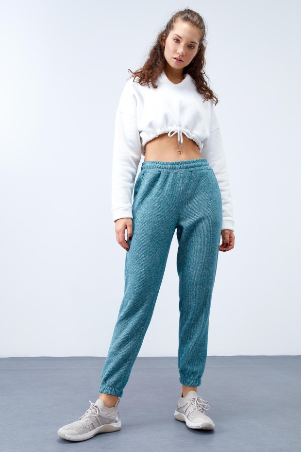 Tommy Life Zümrüt Cepli Bağcıklı Jogger Rahat Form Selanik Kadın Eşofman Alt - 94615. 6 Tommy Life Zümrüt Cepli Bağcıklı Jogger Rahat Form Selanik Kadın Eşofman Alt - 94615. 6