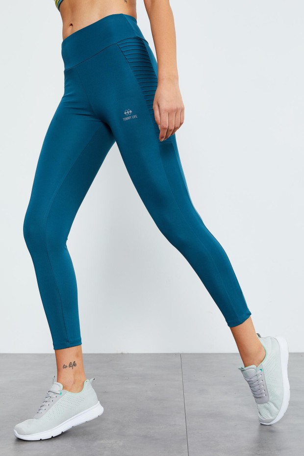 Tommy Life Zümrüt Yüksek Bel Toparlayıcı Slim Fit Dar Paça Kadın Tayt - 94568. 2 Tommy Life Zümrüt Yüksek Bel Toparlayıcı Slim Fit Dar Paça Kadın Tayt - 94568. 2