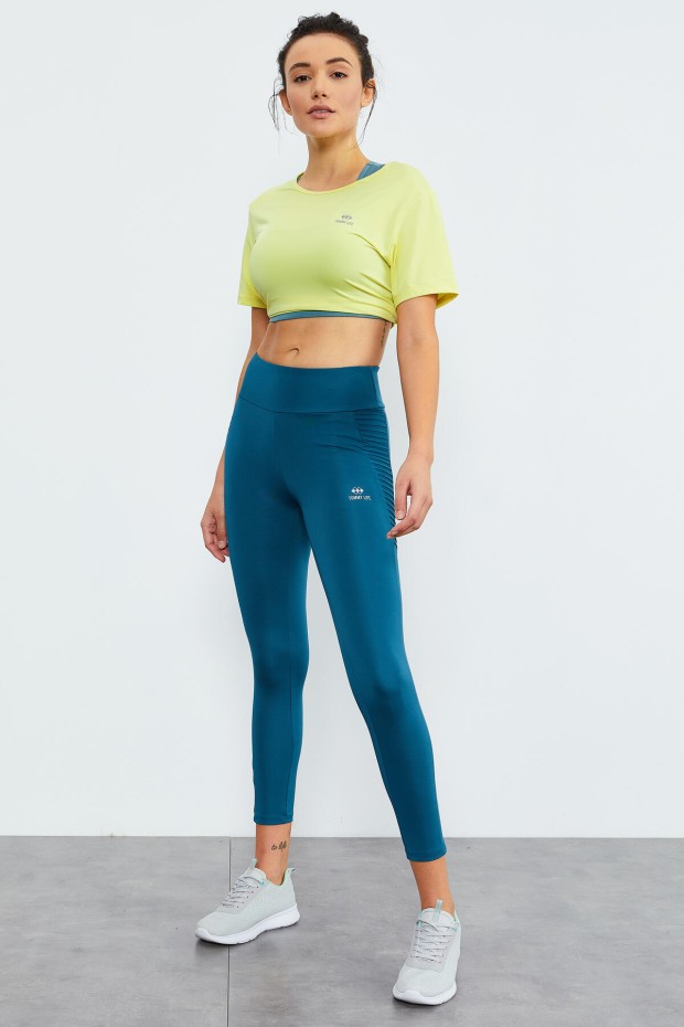 Tommy Life Zümrüt Yüksek Bel Toparlayıcı Slim Fit Dar Paça Kadın Tayt - 94568. 6 Tommy Life Zümrüt Yüksek Bel Toparlayıcı Slim Fit Dar Paça Kadın Tayt - 94568. 6