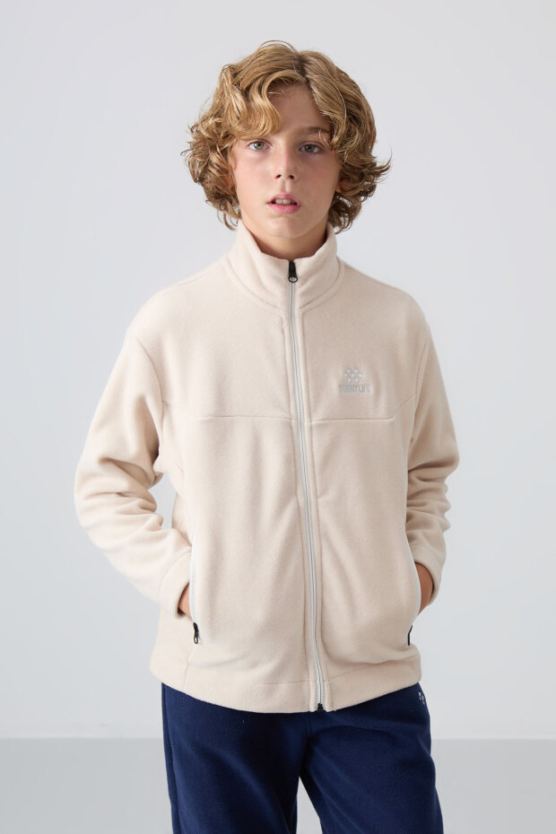 Standart Fit 2'li Paket Siyah-Bej Erkek Çocuk Polar Sweatshirt - 11223 - 2