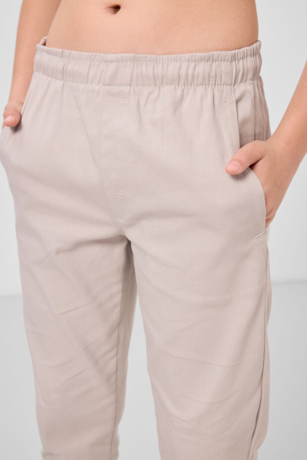 Taş Standart Fit Dokuma Hafif Esnek Chino Erkek Çocuk Pantolon - 11272 - 3