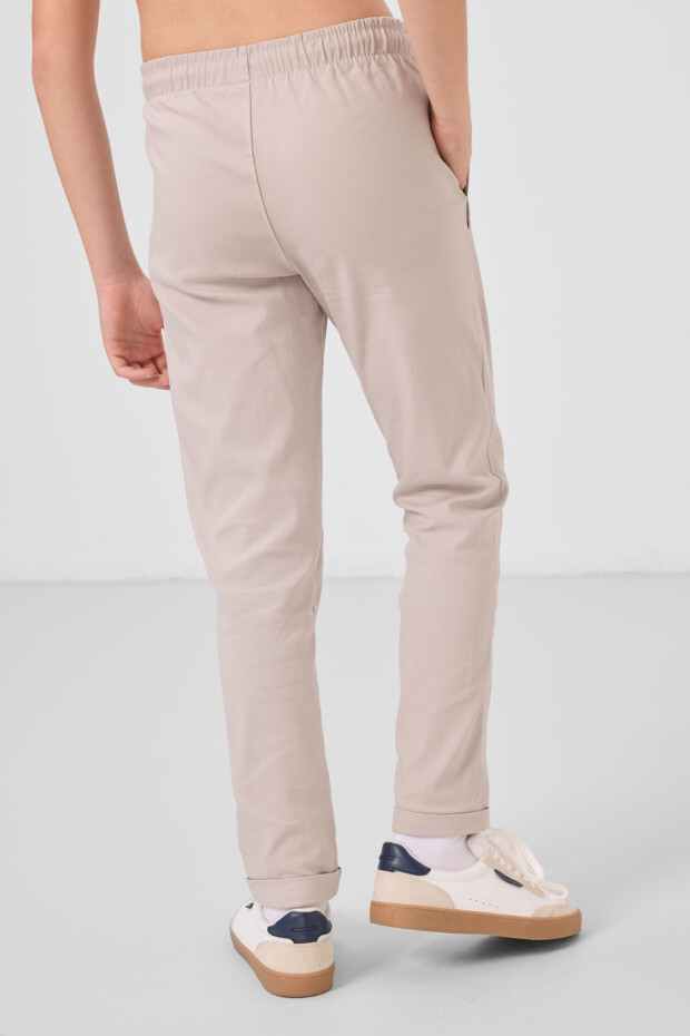 Taş Standart Fit Dokuma Hafif Esnek Chino Erkek Çocuk Pantolon - 11272 - 5
